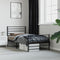 vidaXL - Bedframe - met - hoofd- - en - voeteneinde - metaal - zwart - 100x190 - cm
