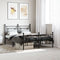 vidaXL - Bedframe - met - hoofd- - en - voeteneinde - metaal - zwart - 135x190 - cm