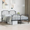 vidaXL - Bedframe - met - hoofd- - en - voeteneinde metaal - zwart - 140x200 - cm