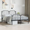 vidaXL - Bedframe - met - hoofd- - en - voeteneinde metaal - zwart - 140x190 - cm