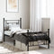 vidaXL - Bedframe - met - hoofd- - en - voeteneinde - metaal - zwart - 75x190 - cm