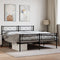 vidaXL - Bedframe - met - hoofd- - en - voeteneinde - metaal - zwart - 140x190 - cm