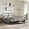 vidaXL - Bedframe - met - hoofd- - en - voeteneinde - metaal - zwart - 140x190 - cm
