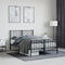 vidaXL - Bedframe - met - hoofd- - en - voeteneinde - metaal - zwart - 120x190 - cm
