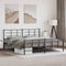 vidaXL - Bedframe - met - hoofd- - en - voeteneinde - metaal - zwart - 193x203 - cm