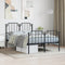 vidaXL - Bedframe - met - hoofd- - en - voeteneinde metaal - zwart - 120x200 - cm