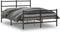 vidaXL - Bedframe - met - hoofd- - en - voeteneinde metaal - zwart - 140x190 - cm