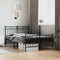 vidaXL - Bedframe - met - hoofd- - en - voeteneinde - metaal - zwart - 120x190 - cm