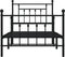 vidaXL - Bedframe - met - hoofd- - en - voeteneinde - metaal - zwart - 90x200 - cm