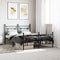 vidaXL - Bedframe - met - hoofd- - en - voeteneinde - metaal - zwart - 140x200 - cm