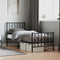 vidaXL - Bedframe - met - hoofd- - en - voeteneinde - metaal - zwart - 75x190 - cm