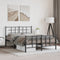 vidaXL - Bedframe - met - hoofd- - en - voeteneinde - metaal - zwart - 140x190 - cm