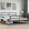 vidaXL - Bedframe - met - hoofd- - en - voeteneinde - metaal - zwart - 193x203 - cm