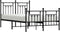vidaXL - Bedframe - met - hoofd- - en - voeteneinde - metaal - zwart - 120x200 - cm