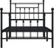 vidaXL - Bedframe - met - hoofd- - en - voeteneinde - metaal - zwart - 90x190 - cm