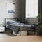 vidaXL - Bedframe - met - hoofd- - en - voeteneinde - metaal - zwart - 75x190 - cm