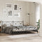 vidaXL - Bedframe - met - hoofd- - en - voeteneinde - metaal - zwart - 193x203 - cm