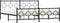 vidaXL - Bedframe - met - hoofd- - en - voeteneinde - metaal - zwart - 193x203 - cm
