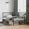 vidaXL - Bedframe - met - hoofd- - en - voeteneinde - metaal - zwart - 100x190 - cm