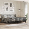 vidaXL - Bedframe - met - hoofd- - en - voeteneinde - metaal - zwart - 183x213 - cm