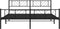 vidaXL - Bedframe - met - hoofd- - en - voeteneinde - metaal - zwart - 200x200 - cm