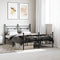 vidaXL - Bedframe - met - hoofd- - en - voeteneinde - metaal - zwart - 140x190 - cm