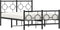 vidaXL - Bedframe - met - hoofd- - en - voeteneinde - metaal - zwart - 120x190 - cm