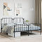 vidaXL - Bedframe - met - hoofd- - en - voeteneinde metaal - zwart - 180x200 - cm