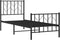 vidaXL - Bedframe - met - hoofd- - en - voeteneinde - metaal - zwart - 75x190 - cm