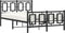 vidaXL - Bedframe - met - hoofd- - en - voeteneinde - metaal - zwart - 120x190 - cm