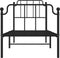vidaXL - Bedframe - met - hoofd- - en - voeteneinde metaal - zwart - 80x200 - cm