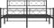 vidaXL - Bedframe - met - hoofd- - en - voeteneinde - metaal - zwart - 140x190 - cm