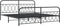 vidaXL - Bedframe - met - hoofd- - en - voeteneinde - metaal - zwart - 200x200 - cm