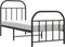 vidaXL - Bedframe - met - hoofd- - en - voeteneinde - metaal - zwart - 75x190 - cm