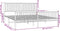 vidaXL - Bedframe - met - hoofd- - en - voeteneinde - metaal - zwart - 183x213 - cm