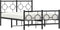vidaXL - Bedframe - met - hoofd- - en - voeteneinde - metaal - zwart - 120x200 - cm