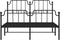 vidaXL - Bedframe - met - hoofd- - en - voeteneinde metaal - zwart - 140x190 - cm