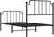 vidaXL - Bedframe - met - hoofd- - en - voeteneinde metaal - zwart - 90x200 - cm
