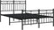 vidaXL - Bedframe - met - hoofd- - en - voeteneinde - metaal - zwart - 120x190 - cm