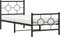 vidaXL - Bedframe - met - hoofd- - en - voeteneinde - metaal - zwart - 75x190 - cm