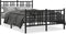 vidaXL - Bedframe - met - hoofd- - en - voeteneinde - metaal - zwart - 120x190 - cm