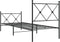 vidaXL - Bedframe - met - hoofd- - en - voeteneinde - metaal - zwart - 75x190 - cm