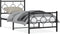 vidaXL - Bedframe - met - hoofd- - en - voeteneinde - metaal - zwart - 90x190 - cm