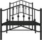 vidaXL - Bedframe - met - hoofd- - en - voeteneinde metaal - zwart - 75x190 - cm