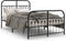 vidaXL - Bedframe - met - hoofd- - en - voeteneinde - metaal - zwart - 120x200 - cm