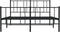 vidaXL - Bedframe - met - hoofd- - en - voeteneinde - metaal - zwart - 140x190 - cm