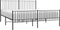 vidaXL - Bedframe - met - hoofd- - en - voeteneinde - metaal - zwart - 193x203 - cm