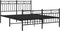 vidaXL - Bedframe - met - hoofd- - en - voeteneinde - metaal - zwart - 140x190 - cm