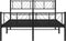 vidaXL - Bedframe - met - hoofd- - en - voeteneinde - metaal - zwart - 135x190 - cm