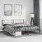 vidaXL - Bedframe - met - hoofd- - en - voeteneinde - metaal - zwart - 193x203 - cm